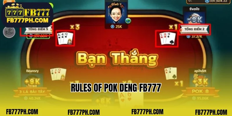 Rules of Pok Deng FB777