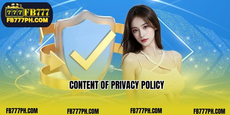 Content of Privacy Policy