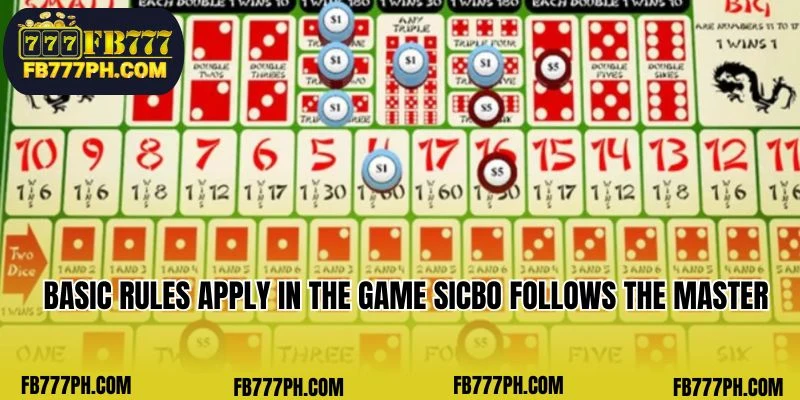 Basic rules apply in the game Sicbo follows the master